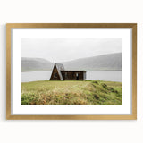 Rustic Cabin by the Lake - Vintage Farmhouse Wall Art for Cozy Homes