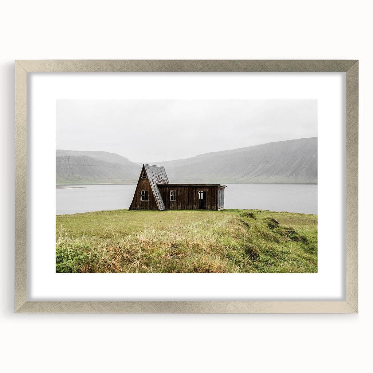Rustic Cabin by the Lake - Vintage Farmhouse Wall Art for Cozy Homes
