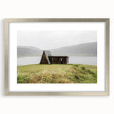 Rustic Cabin by the Lake - Vintage Farmhouse Wall Art for Cozy Homes