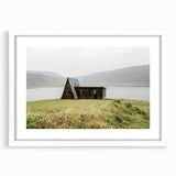 Rustic Cabin by the Lake - Vintage Farmhouse Wall Art for Cozy Homes