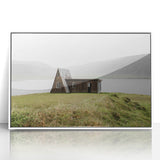 Rustic Cabin by the Lake - Vintage Farmhouse Wall Art for Cozy Homes