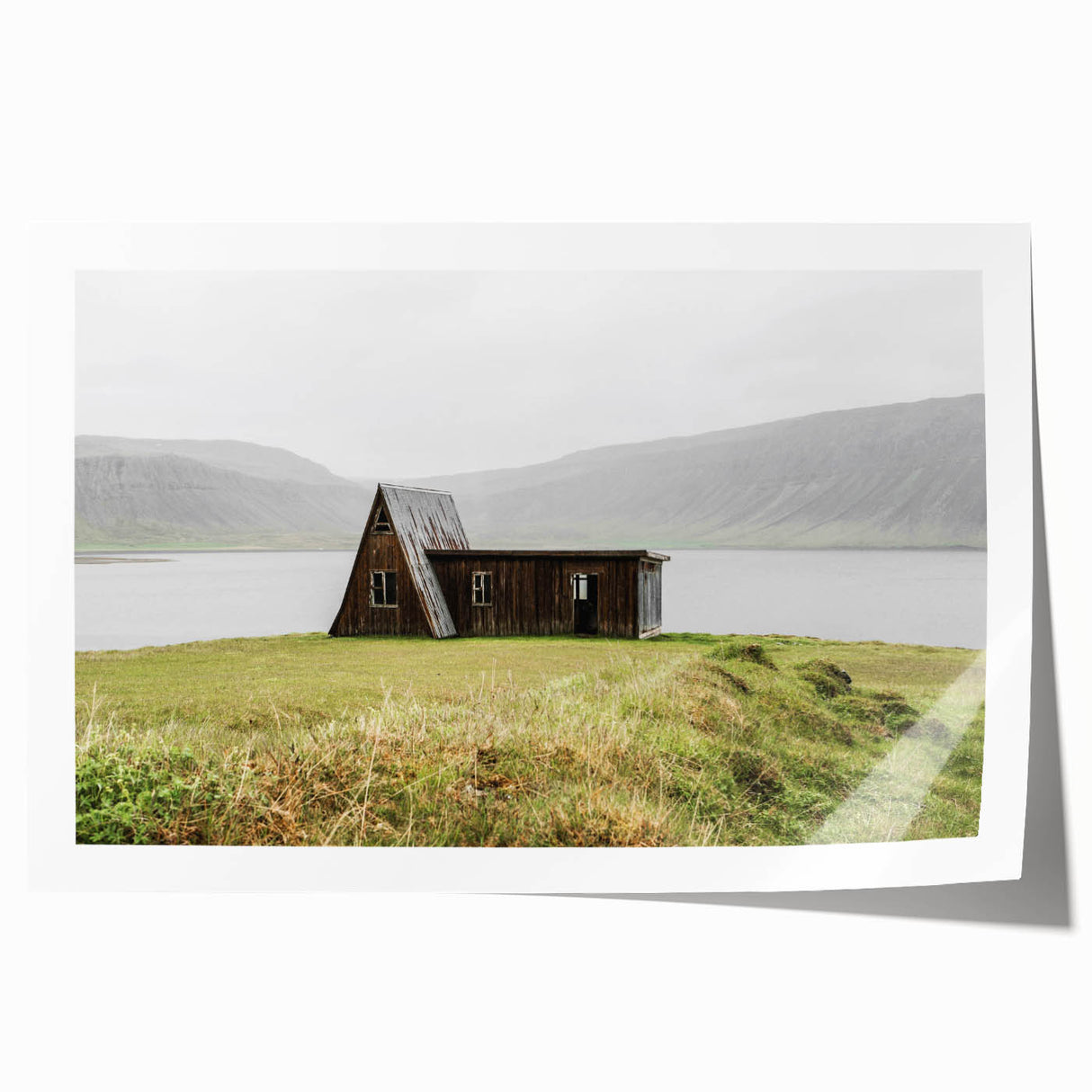 Rustic Cabin by the Lake - Vintage Farmhouse Wall Art for Cozy Homes