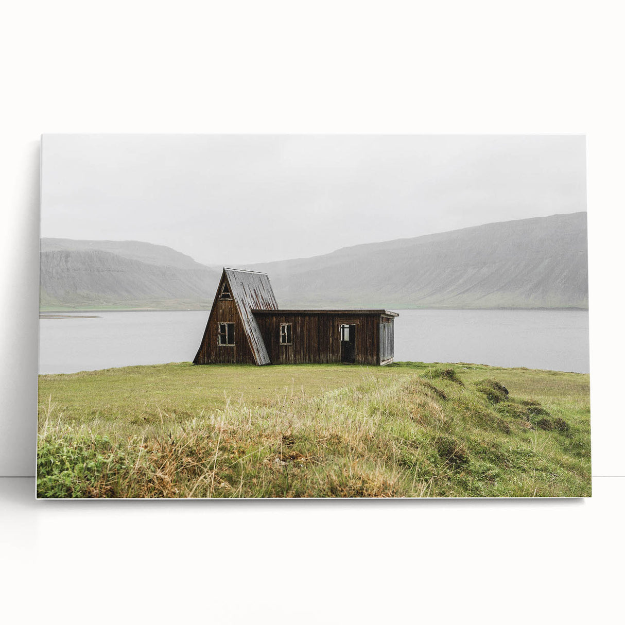 Rustic Cabin by the Lake - Vintage Farmhouse Wall Art for Cozy Homes