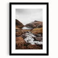 Rustic Wall Art - Majestic Mountain and Stream Landscape for Cozy Decor