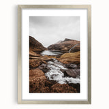 Rustic Wall Art - Majestic Mountain and Stream Landscape for Cozy Decor