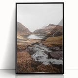 Rustic Wall Art - Majestic Mountain and Stream Landscape for Cozy Decor