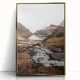 Rustic Wall Art - Majestic Mountain and Stream Landscape for Cozy Decor