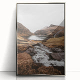 Rustic Wall Art - Majestic Mountain and Stream Landscape for Cozy Decor