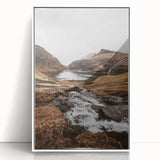 Rustic Wall Art - Majestic Mountain and Stream Landscape for Cozy Decor
