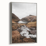 Rustic Wall Art - Majestic Mountain and Stream Landscape for Cozy Decor