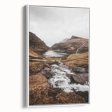 Rustic Wall Art - Majestic Mountain and Stream Landscape for Cozy Decor