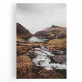 Rustic Wall Art - Majestic Mountain and Stream Landscape for Cozy Decor