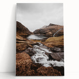 Rustic Wall Art - Majestic Mountain and Stream Landscape for Cozy Decor