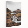 Rustic Wall Art - Majestic Mountain and Stream Landscape for Cozy Decor
