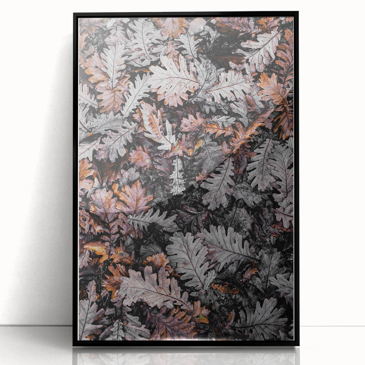 Rustic Wall Art - Autumn Leaves in Earthy Tones for Farmhouse Decor