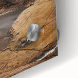 Rustic Wall Art - Mountain Waterfall and Cabin for Farmhouse Decor