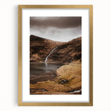 Rustic Wall Art - Mountain Waterfall and Cabin for Farmhouse Decor