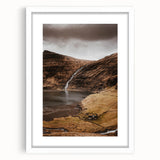 Rustic Wall Art - Mountain Waterfall and Cabin for Farmhouse Decor