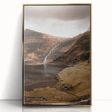 Rustic Wall Art - Mountain Waterfall and Cabin for Farmhouse Decor