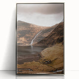 Rustic Wall Art - Mountain Waterfall and Cabin for Farmhouse Decor