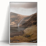 Rustic Wall Art - Mountain Waterfall and Cabin for Farmhouse Decor