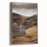 Rustic Wall Art - Mountain Waterfall and Cabin for Farmhouse Decor