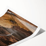 Rustic Wall Art - Mountain Waterfall and Cabin for Farmhouse Decor