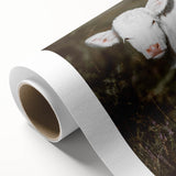 Rustic Wall Art - White Calf in Nature for Farmhouse and Country Decor