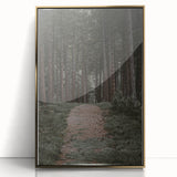 Rustic Wall Art - Forest Path with Tall Pines for Farmhouse Decor