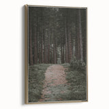 Rustic Wall Art - Forest Path with Tall Pines for Farmhouse Decor
