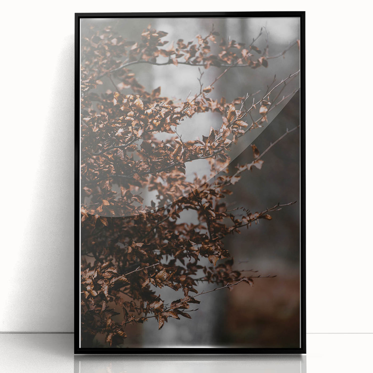 Rustic Wall Art - Autumn Branches with Leaves for Farmhouse Decor