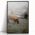 Rustic Wall Art - Grazing Cows in Countryside for Farmhouse Decor