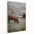 Rustic Wall Art - Grazing Cows in Countryside for Farmhouse Decor