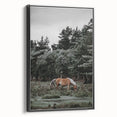 Rustic Horse Grazing Wall Art – Vintage Farmhouse Nature Scene Print