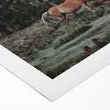 Rustic Horse Grazing Wall Art – Vintage Farmhouse Nature Scene Print