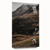 Rustic Lamb in Landscape Wall Art – Farmhouse Nature Scene Decor Print