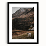 Rustic Lamb in Landscape Wall Art – Farmhouse Nature Scene Decor Print