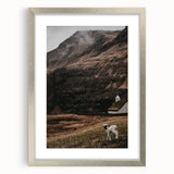 Rustic Lamb in Landscape Wall Art – Farmhouse Nature Scene Decor Print