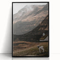 Rustic Lamb in Landscape Wall Art – Farmhouse Nature Scene Decor Print