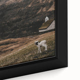 Rustic Lamb in Landscape Wall Art – Farmhouse Nature Scene Decor Print