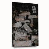 Rustic Firewood Texture Wall Art – Farmhouse Nature Decor Print