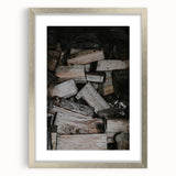 Rustic Firewood Texture Wall Art – Farmhouse Nature Decor Print