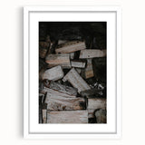 Rustic Firewood Texture Wall Art – Farmhouse Nature Decor Print