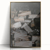 Rustic Firewood Texture Wall Art – Farmhouse Nature Decor Print