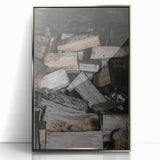 Rustic Firewood Texture Wall Art – Farmhouse Nature Decor Print