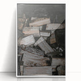 Rustic Firewood Texture Wall Art – Farmhouse Nature Decor Print