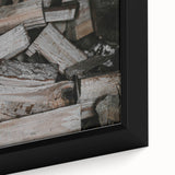 Rustic Firewood Texture Wall Art – Farmhouse Nature Decor Print