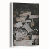 Rustic Firewood Texture Wall Art – Farmhouse Nature Decor Print