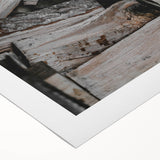 Rustic Firewood Texture Wall Art – Farmhouse Nature Decor Print