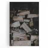 Rustic Firewood Texture Wall Art – Farmhouse Nature Decor Print